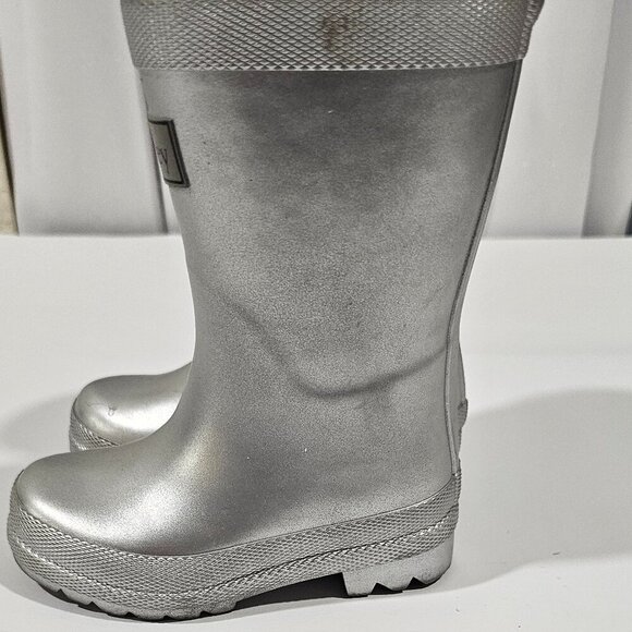 Hatley Silver Metallic Rain Boots Baby Toddler Girl Size 6 - Picture 5 of 9